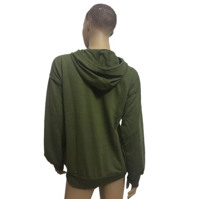Women's Pillover,Laimeng Long Sleeves Hoodie Sweatshirt Sweater Casual Hooded Coat Pullover (L, Army Green) N3