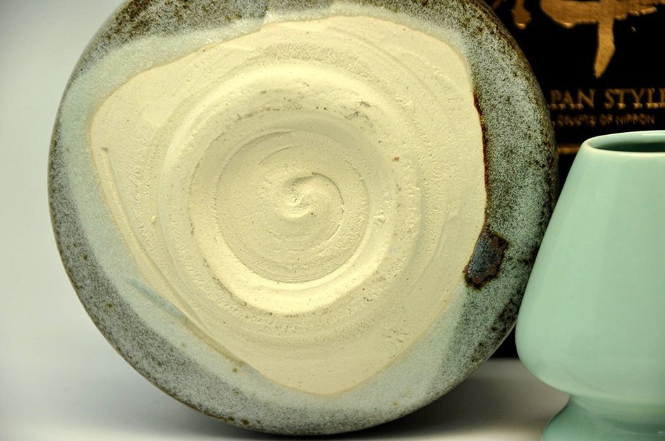 Japanese Mino Yaki ware Matcha Bowl And Tea Ceremony Set Green Tea 11.5 / 11.5 / 8cm (4.5 / 4.5 / 3.1inch)[7374] N3