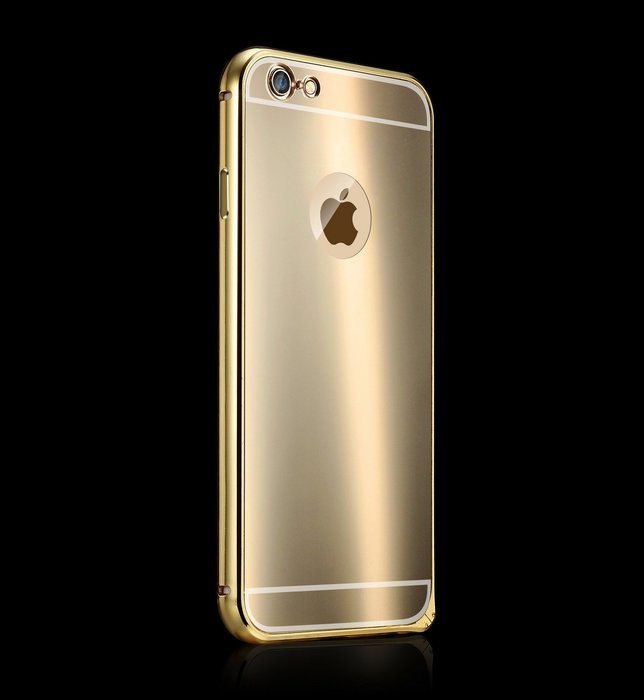 For iPhone 6 Case, Aroko Luxury Air Aluminum Metal Bumper Detachable + Mirror Hard Back Case ,2 in 1 cover ,Ultra... N6
