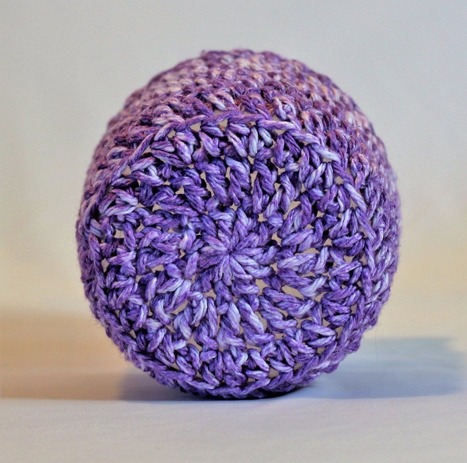 Handmade Crochet Ice Cream Pint Cozy in Purple Splash N3