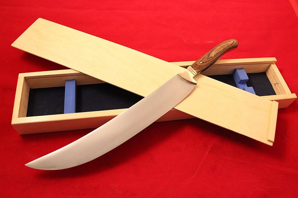 Laguiole Style Champagne Saber Knife Wine Opener Bottle With Elegant wooden Box N6