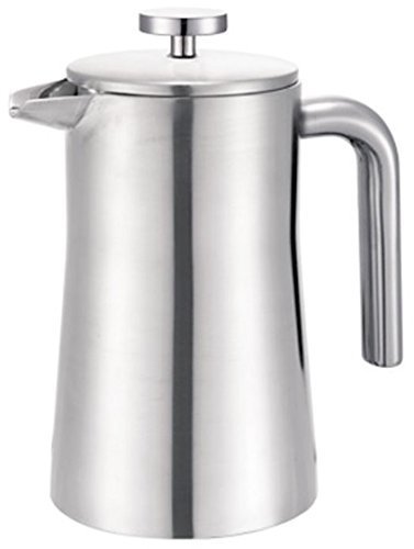 Francois et Mimi Stainless Steel Double Wall French Coffee Press, 34-Ounce, Brushed Finish