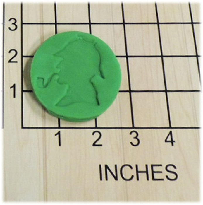 Sherlock Holmes with Pipe Fondant Cookie Cutter and Stamp #1390