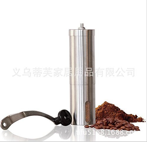 Moldiy Manual Coffee Grinder | Conical Burr Mill for Precision Brewing | Brushed Stainless Steel