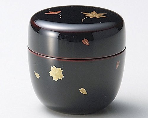 Echizen Urushi Lacquer Japanese Natsume Tea Ceremony Matcha Container Tea Caddy Shujyu Sakura Momiji