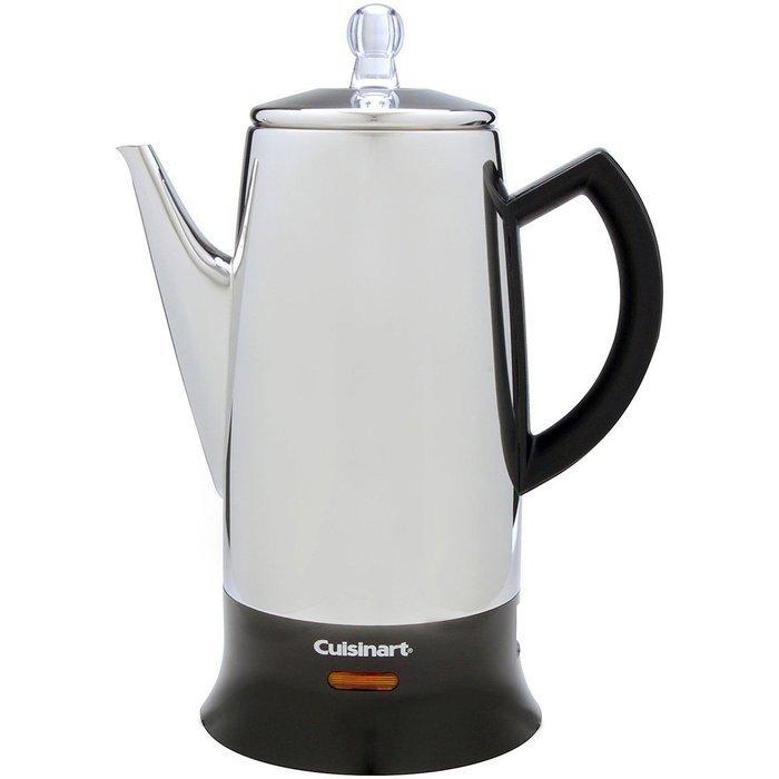 Cuisinart PRC-12 Classic 12-Cup Stainless-Steel Percolator, Black/Stainless (Certified Refurbished) N2
