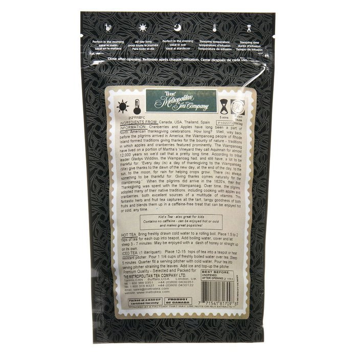 Metropolitan Tea Discovery Loose Tea Pack, Cranberry Apple Herb and Fruit, 100gm N5