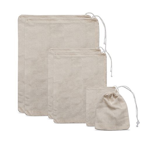 (set of 24 ) MIAOMIAO Reusable Cotton Drawstring Bags, Machine Washable Unbleached Cotton bags (SMALL 4" x 3") N4