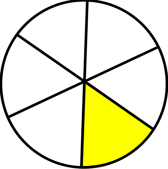 1 6 Fraction Circle Free Image Download