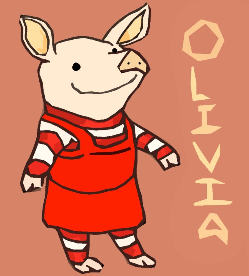 Olivia Pig, cute drawing free image download