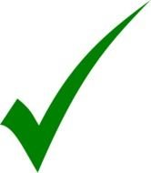 drawn green checkmark for voting