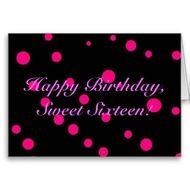 Happy Sweet Sixteen Birthday Cards