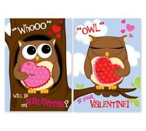 Owl Valentines Day Cards