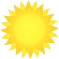 graphic drawn sun