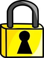 yellow Lock Clip Art drawing