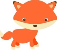 Cute Fox as graphic illustration