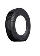 black tire on a white background