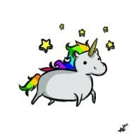 Transparent Tumblr Rainbow Unicorn