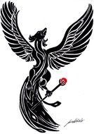 Tribal Phoenix Tattoo For Girls
