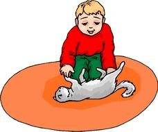 Boy Playing Clip Art N2