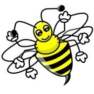 Drawing of a funny wasp