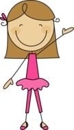 Stick Figure Girl Clipart
