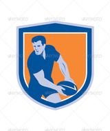 GraphicRiver Rugby Player Shield 8245599