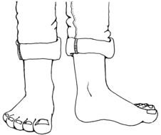 Legs And Feet of child boy, drawing