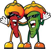 Clipart of Mexican Chili Peppers
