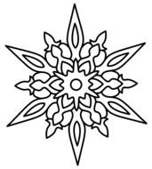 snowflake, Christmas Coloring Page