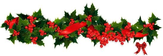 Christmas Holly Garland red drawing