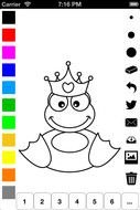princess frog for coloring
