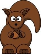 funny Cartoon Squirrel drawing