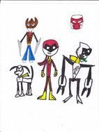 Stickman and dog, Sketch