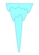 blue Icicle Clip Art drawing