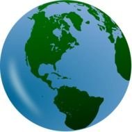 Colorful World Globe Clipart
