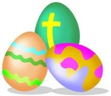 Easter eggs as a colorful illustration