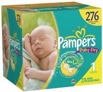 cardboard box with diapers