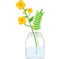 Mason Jar Flower Clip Art