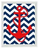 Blue Chevron With Anchor