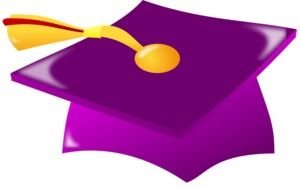 Clip art of purple Graduation Cap