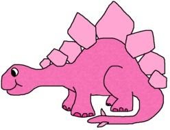 Beautiful pink dino clipart