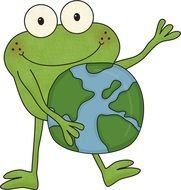 Earth Day and frog drawing