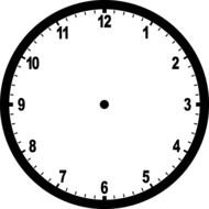 Printable Blank Clock Face drawing