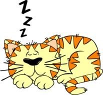 Sleep Clipart Cat Clip Art Vector