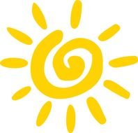 yellow Summer Sun Clip Art drawing