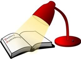 open book under lamp