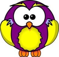Purple Owl Clip Art N2
