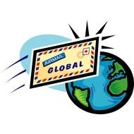 Global letter writing clipart