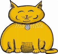 Fat Cat Clip Art N3